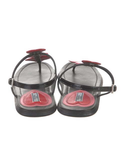 Prada Leather T-Strap Sandals