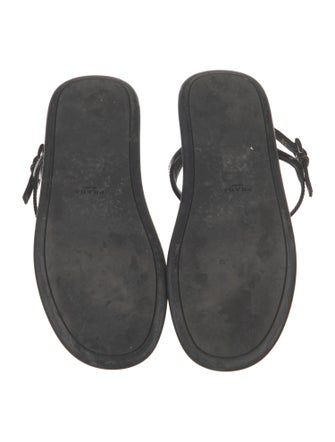 Prada Leather T-Strap Sandals