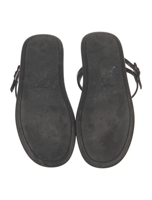 Prada Leather T-Strap Sandals