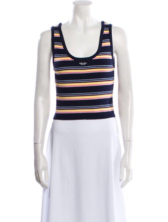 Prada 2025 Striped Crop Top