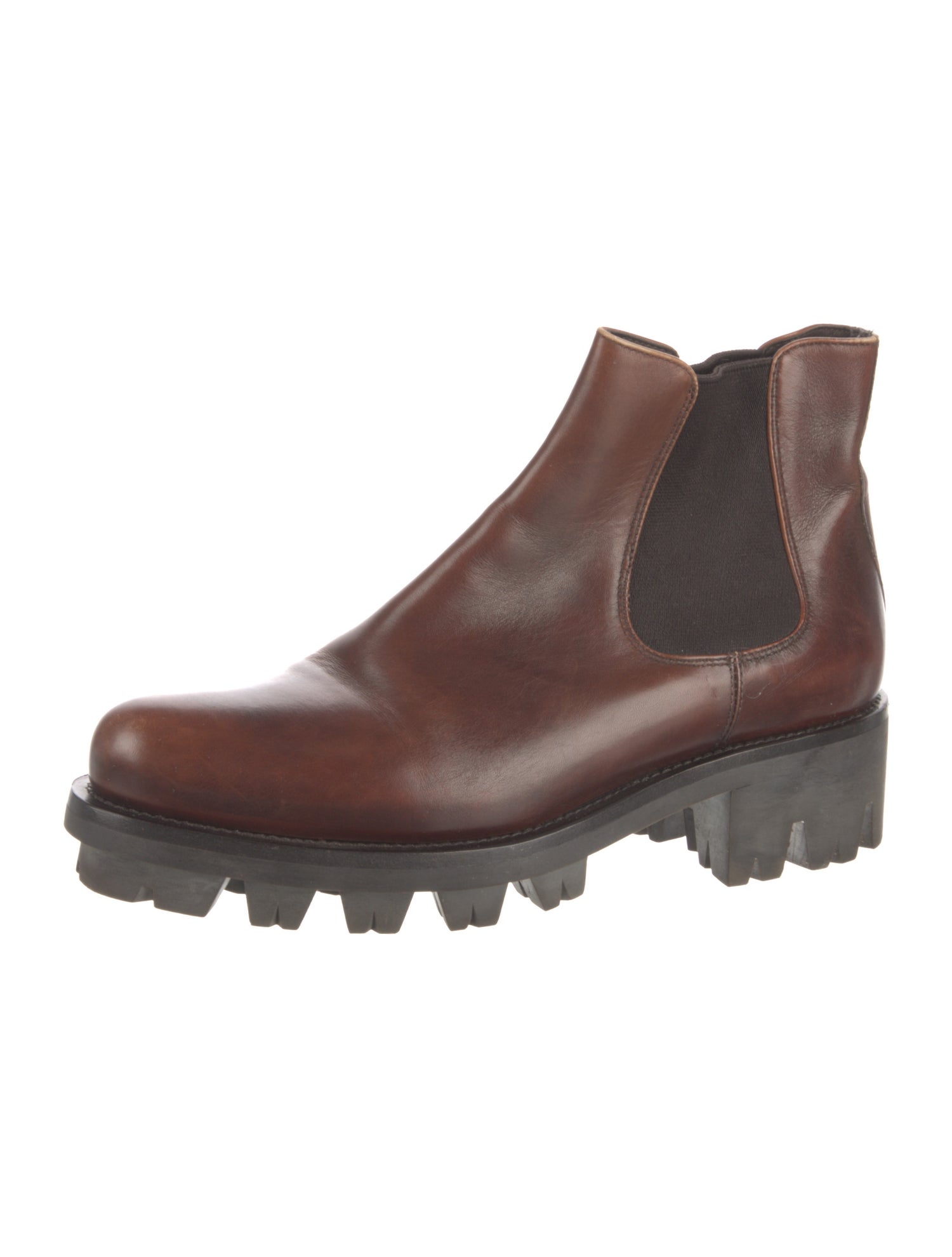 Prada Leather Chelsea Boots