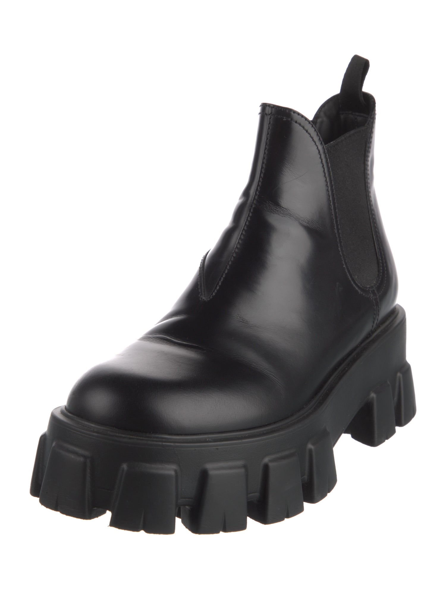 Prada Leather Chelsea Boots