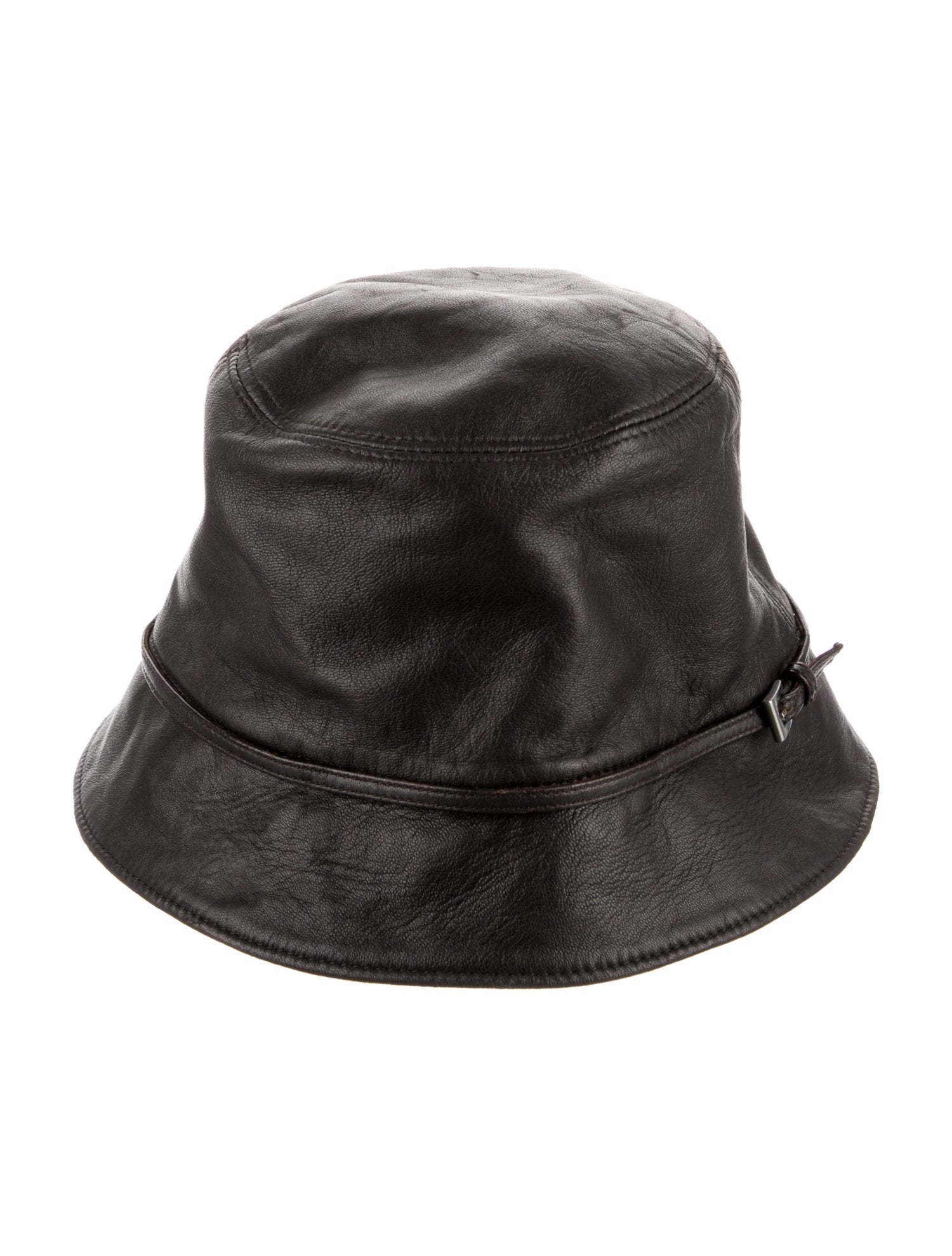 Prada Leather Bucket Hat