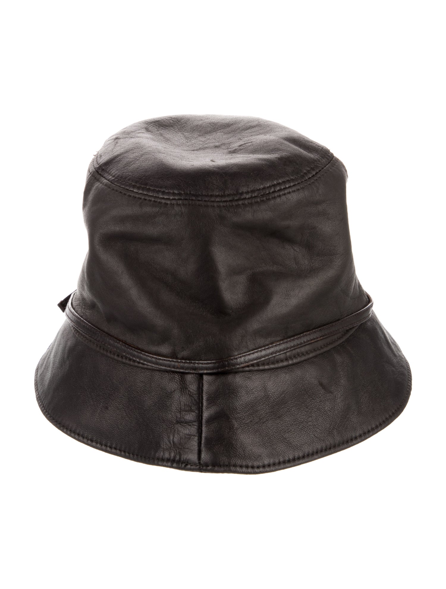 Prada Leather Bucket Hat