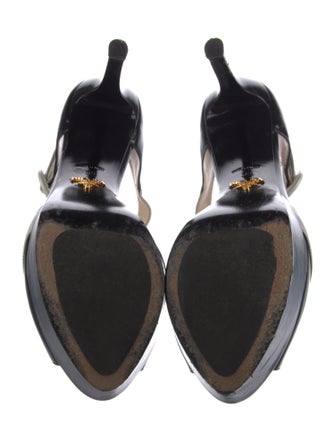 Prada Leather T-Strap Sandals