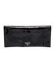 Prada Enameled Metal Triangle Clutch