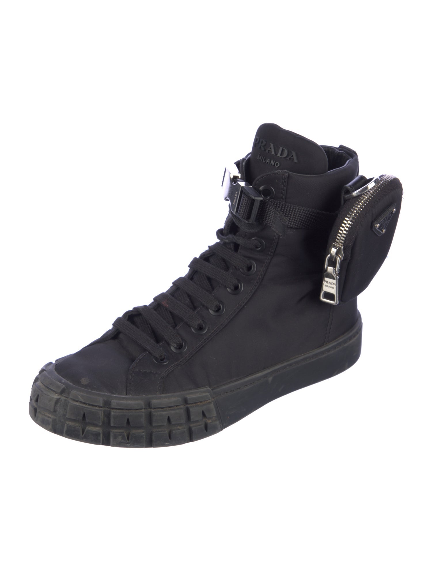 Prada Nylon Wedge Sneakers