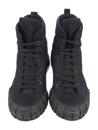 Prada Nylon Wedge Sneakers
