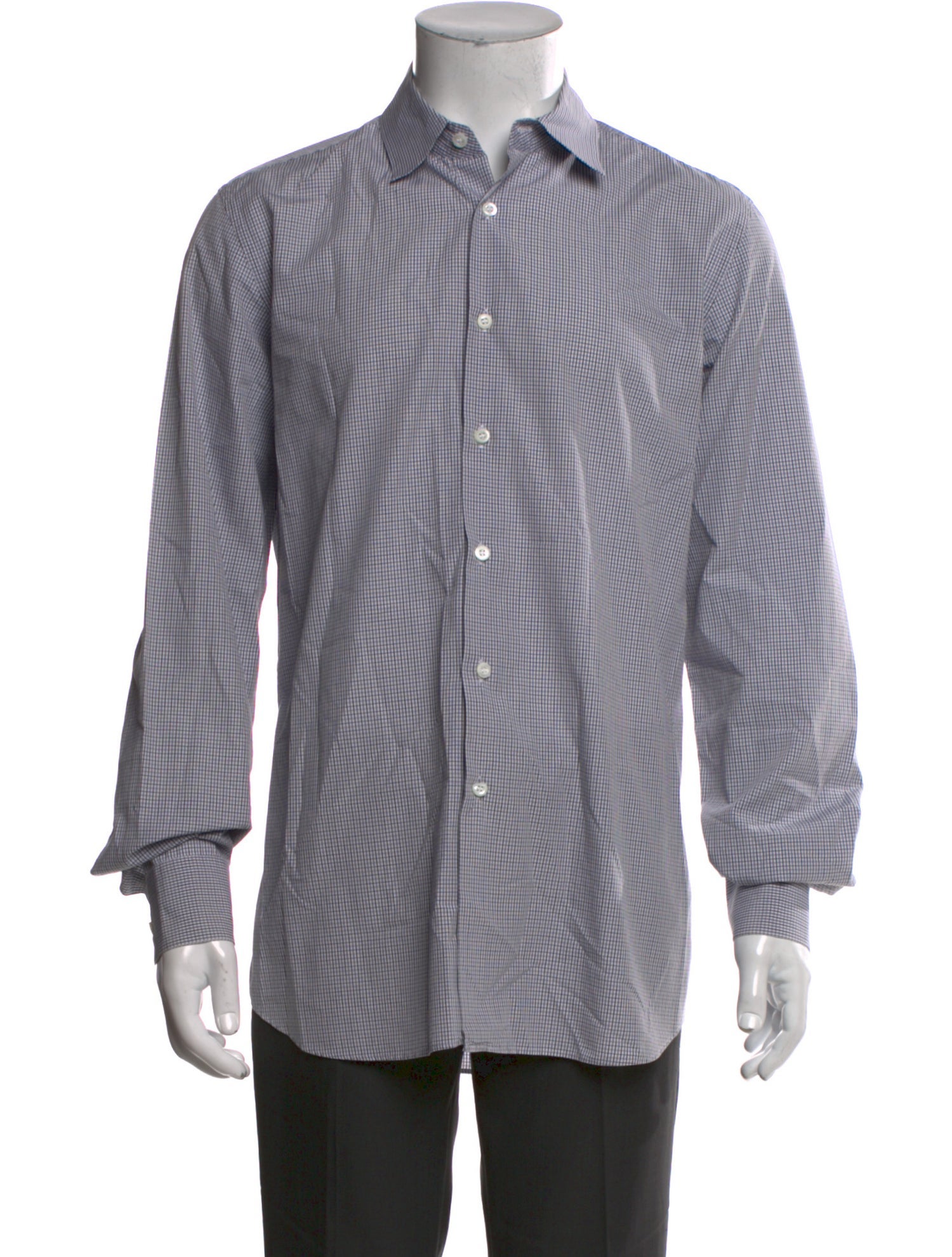 Prada 2011 Plaid Print Dress Shirt