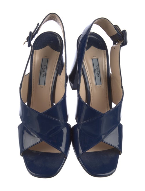 Prada Patent Leather Slingback Sandals