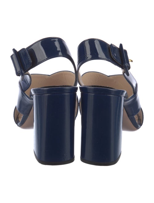 Prada Patent Leather Slingback Sandals