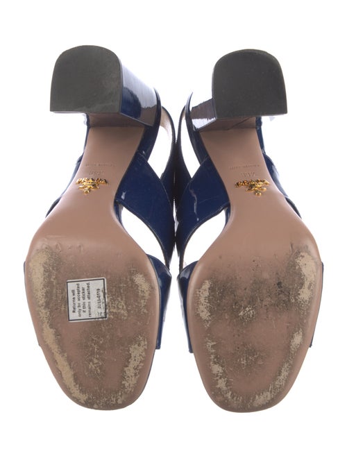 Prada Patent Leather Slingback Sandals