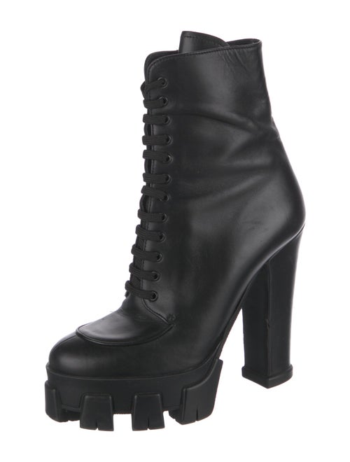 Prada Leather Lace-Up Boots