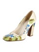 Prada Satin Floral Print Slingback Pumps