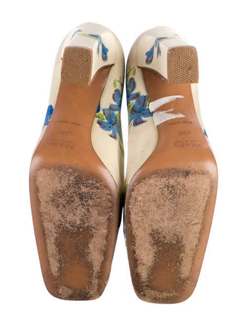 Prada Satin Floral Print Slingback Pumps