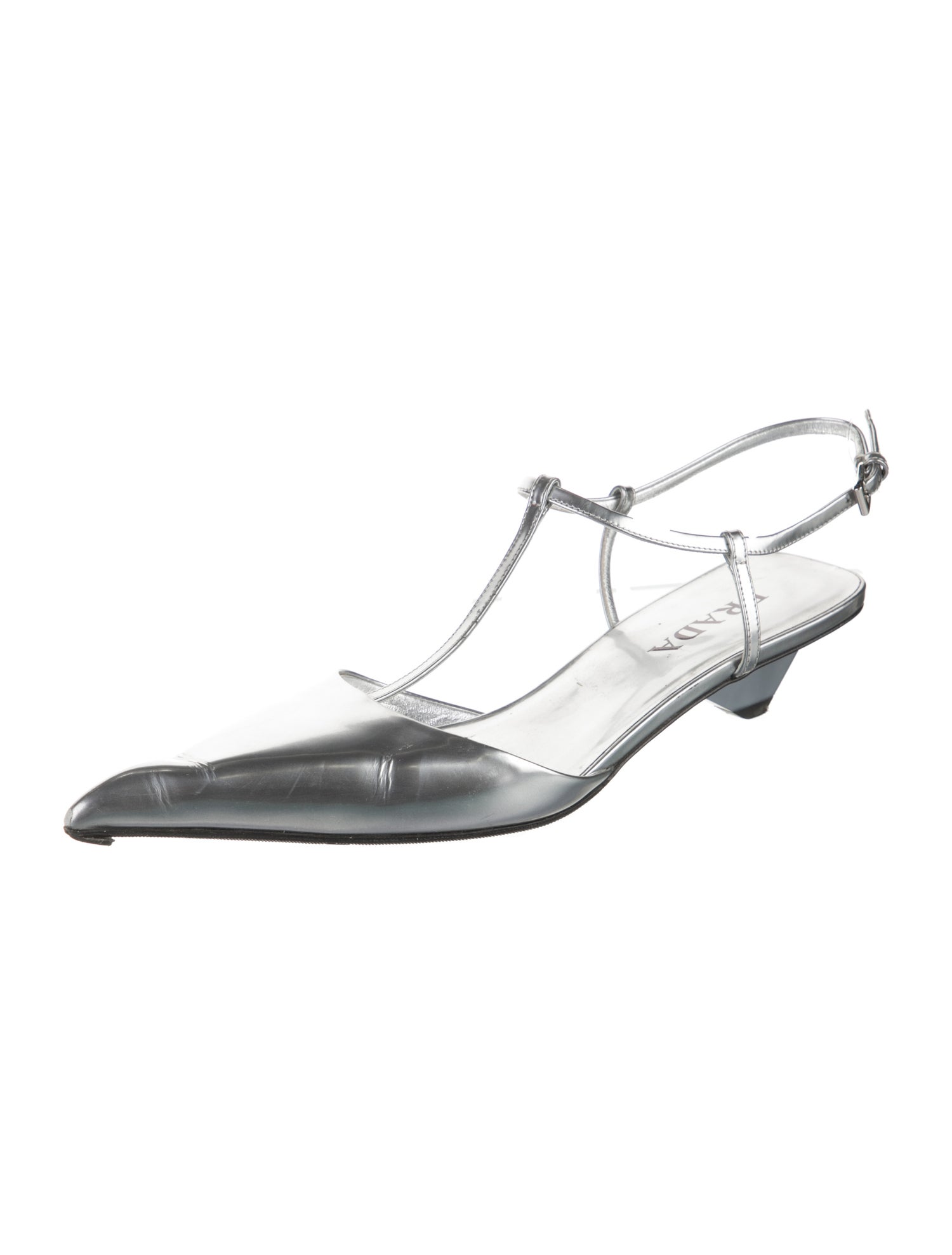 Prada Leather T-Strap Pumps