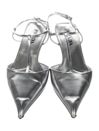Prada Leather T-Strap Pumps