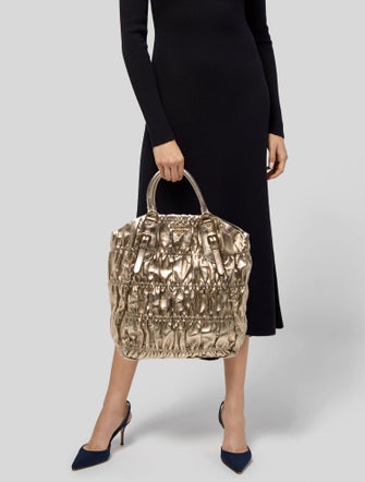 Prada Nappa Leather Top Handle Bag