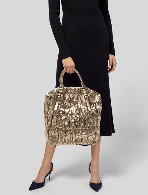 Prada Nappa Leather Top Handle Bag