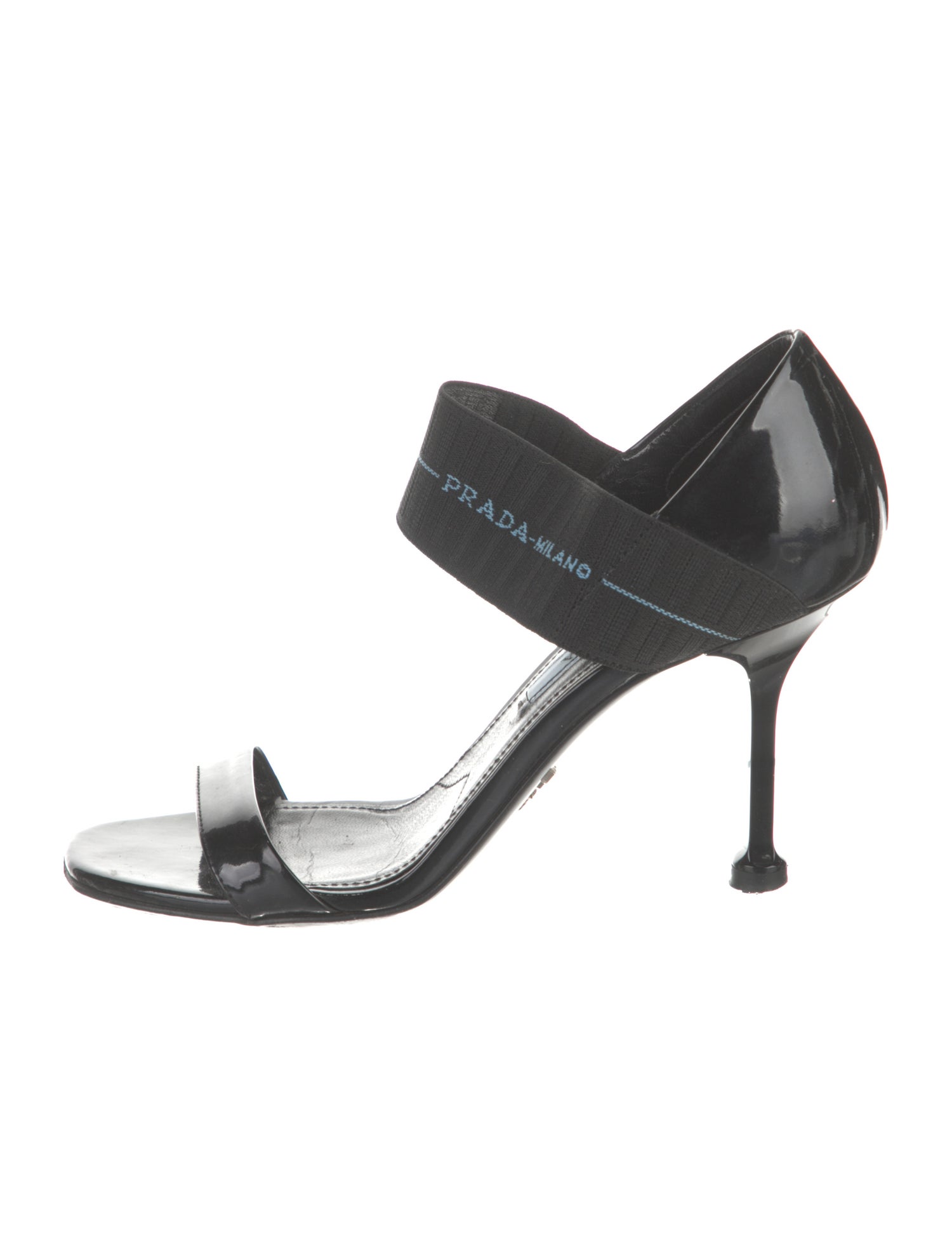 Prada Patent Leather Printed Sandals