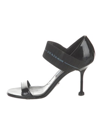 Prada Patent Leather Printed Sandals