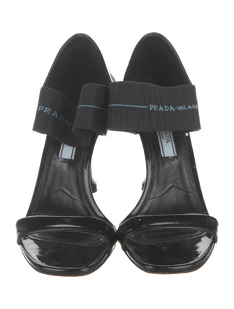 Prada Patent Leather Printed Sandals