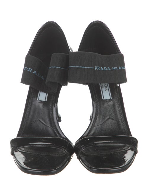 Prada Patent Leather Printed Sandals