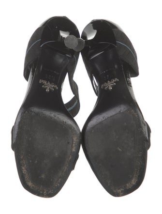 Prada Patent Leather Printed Sandals