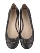 Prada Signature Logo Leather Ballet Flats