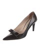Prada Patent Leather Bow Accents Pumps