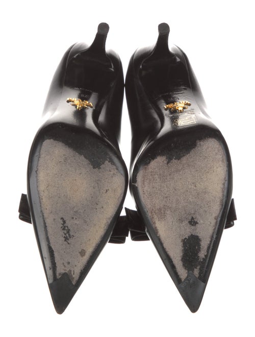 Prada Patent Leather Bow Accents Pumps
