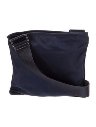 Prada Enameled Metal Triangle Shoulder Bag