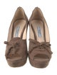 Prada Suede Bow Accents Pumps
