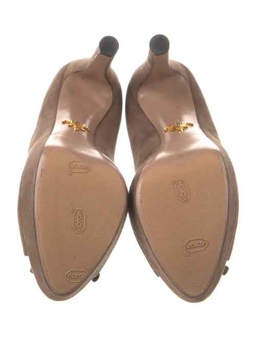 Prada Suede Bow Accents Pumps