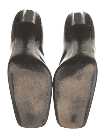 Prada Patent Leather Chain-Link Accents Pumps