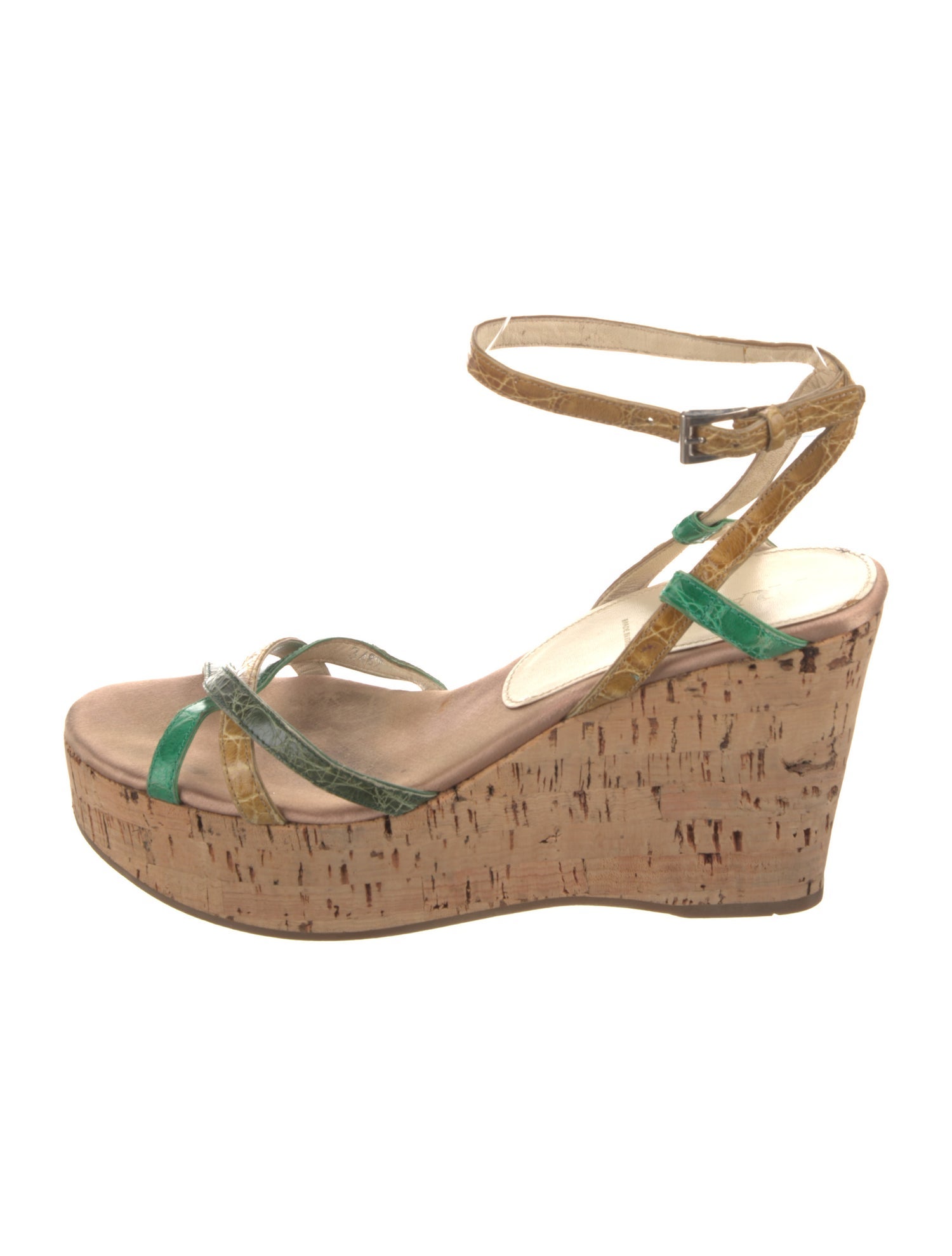 Prada Leather Animal Print Sandals