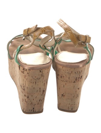 Prada Leather Animal Print Sandals