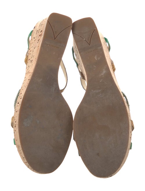 Prada Leather Animal Print Sandals