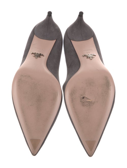 Prada Suede Scalloped Accent Pumps