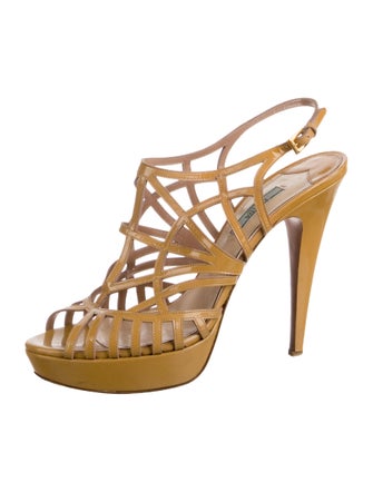 Prada Patent Leather Slingback Pumps