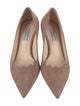 Prada Suede Scalloped Accent Pumps