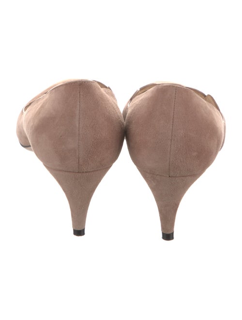 Prada Suede Scalloped Accent Pumps