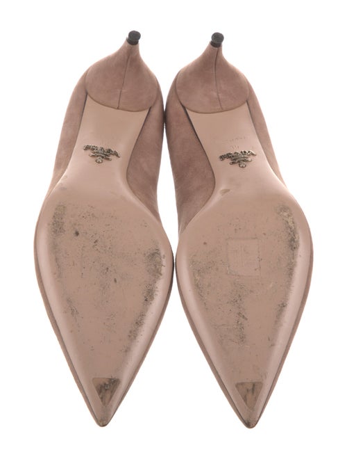 Prada Suede Scalloped Accent Pumps