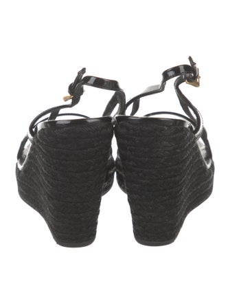 Prada Patent Leather Slingback Sandals