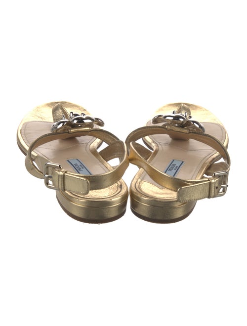 Prada Leather Slingback Sandals