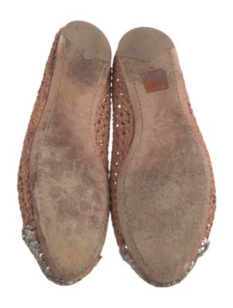 Prada Leather Printed Flats