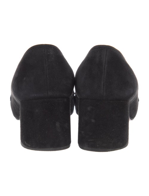 Prada Signature Logo Suede Pumps