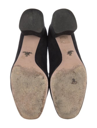 Prada Signature Logo Suede Pumps