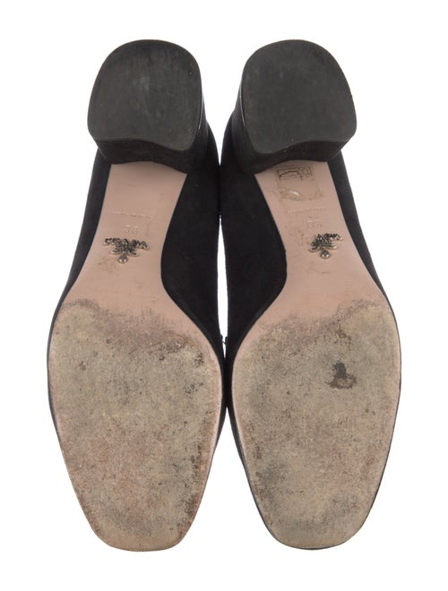 Prada Signature Logo Suede Pumps