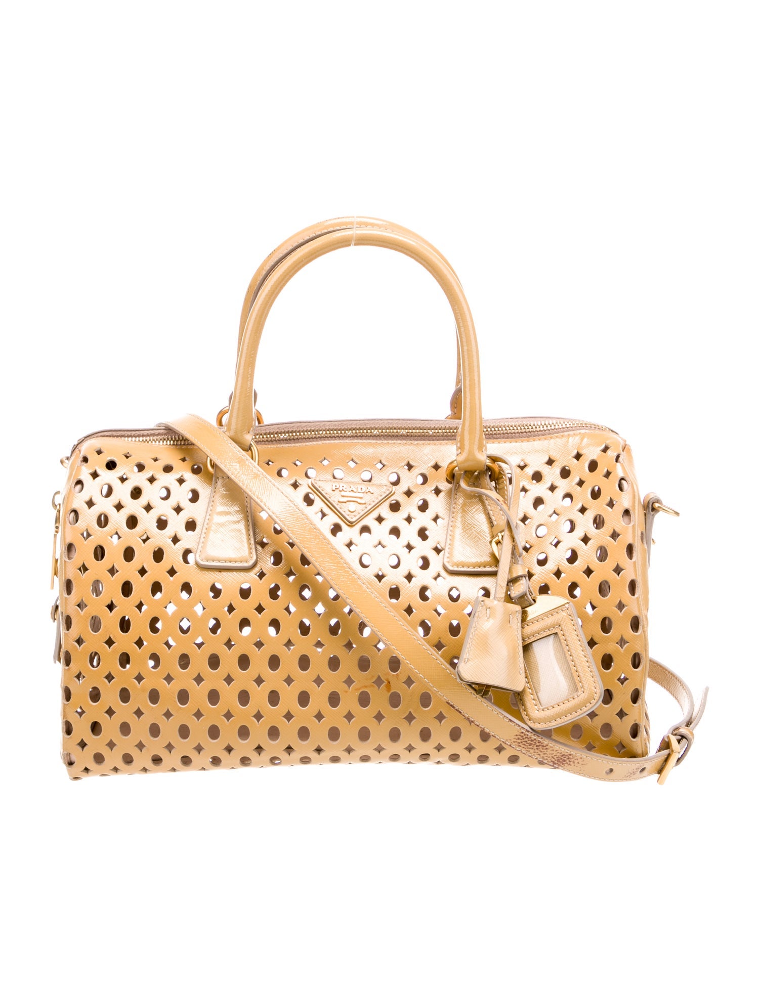 Prada Saffiano Fori Leather Bauletto